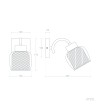 Lampe Murale Métal et Verre Aziel - 117956 - vue 4