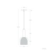 Suspension Métal et Verre Aziel - 117960 - vue 3