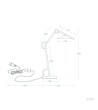 Lampe à Poser LED 8W Métal Evian - 118028 - vue 3