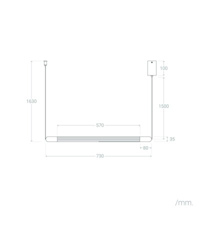Suspension Linéaire LED 2,5 W Métal et Verre Harold - 118061 - vue 7