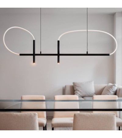 Suspension Linéaire LED 46W Métal et Silicone Ginnie