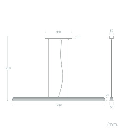 Suspension LED 24W Plâtre CCT Sélectionnable Kirnber - 118660 - vue 3