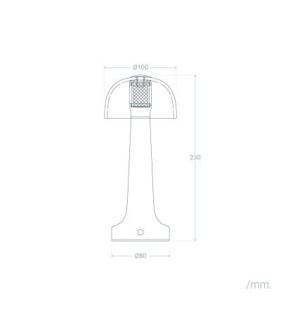 Lampe à Poser LED Portable avec Batterie USB Rechargeable Orsha - 118679 - vue 3