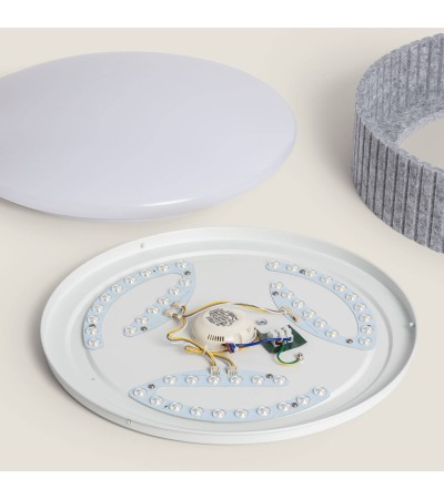 Plafonnier LED 24W Rond Feutre Ø500 mm CCT Sélectionnable Kaptyn - 118749 - vue 8