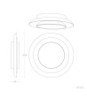 Plafonnier LED Rond Métal 30W Ø500 mm CCT Sélectionnable Telmor - 118779 - vue 3