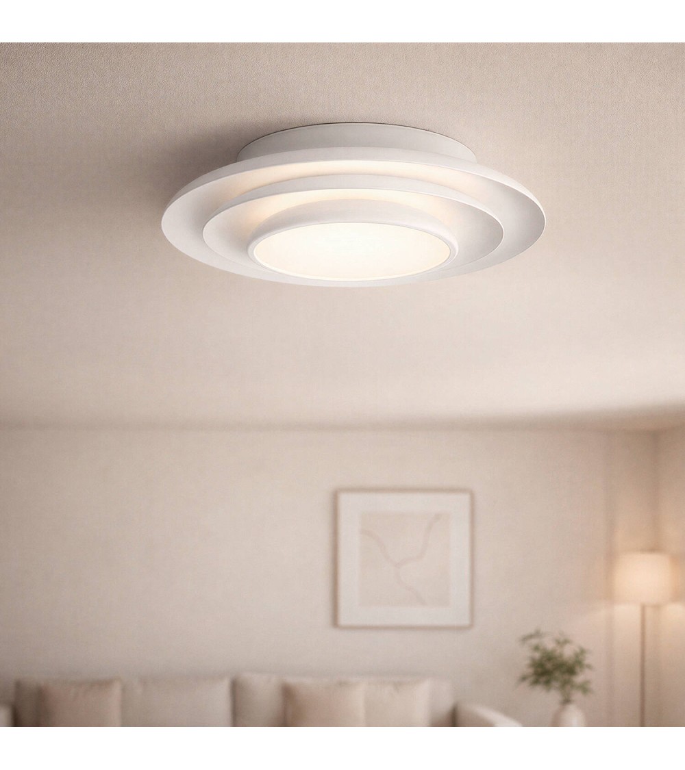 Plafonnier LED 20W Rond Métal Ø300 mm CCT Sélectionnable Telmor - 118784 - vue 1