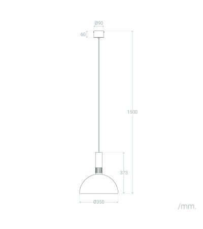 Suspension LED 9W Métal CCT Sélectionnable Sintra - 118809 - vue 3
