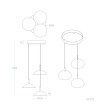Suspension LED 24W Métal CCT Sélectionnable Shirak 3 Spots - 118819 - vue 3