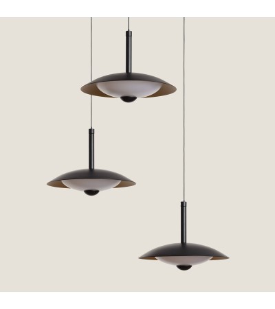 Suspension LED 24W Métal CCT Sélectionnable Shirak 3 Spots - 118819 - vue 4