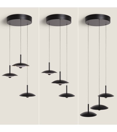 Suspension LED 24W Métal CCT Sélectionnable Shirak 3 Spots - 118819 - vue 6