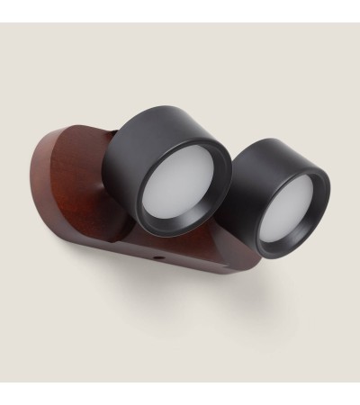 Lampe Murale LED 10W Métal CCT Sélectionnable Cundra 2 Spots - 118839 - vue 2