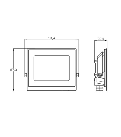 Projecteur LED 20W 120lm/W IP65 S3 - 118929 - vue 3