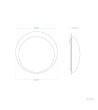 Plafonnier LED 18W Rond Feutre Ø460 mm CCT Sélectionnable Lezhan - 118964 - vue 9