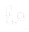 Suspension LED 18W Feutre CCT Sélectionnable Lezhan - 118969 - vue 3