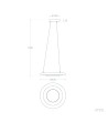 Suspension LED 24W Métal Ø400 mm CCT Sélectionnable Handen Telmor - 119004 - vue 3