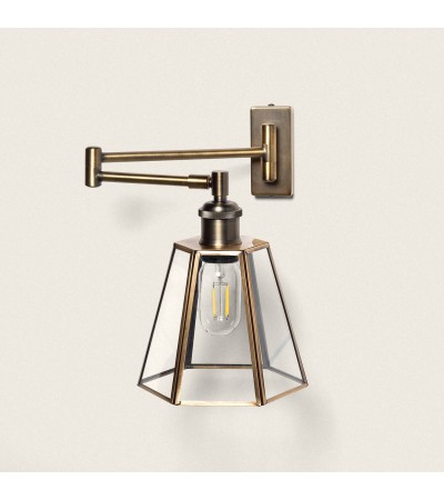 Lampe Murale Métal et Verre Brontom