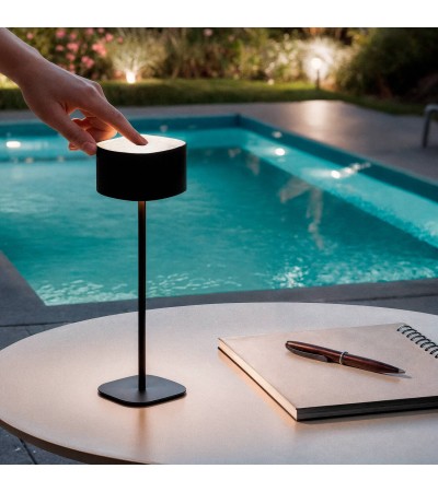 Lampe à Poser LED 2W Portable avec Batterie USB Rechargeable Métal Mounka Square - 119216 - vue 11