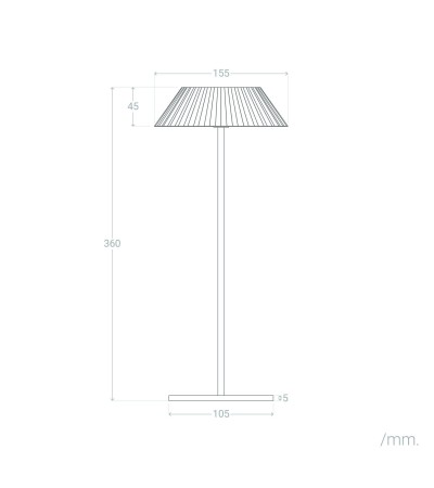 Lampe à Poser LED Portable Extérieur avec Batterie USB Rechargeable Métal Hoima - 119221 - vue 9