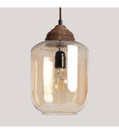 Suspension Bois et Verre Amber Dallas - 119226 - vue 2