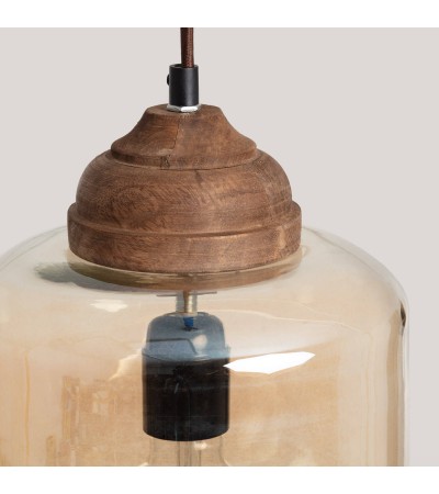 Suspension Bois et Verre Amber Dallas - 119226 - vue 4