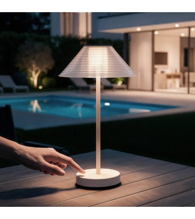 Lampe à Poser LED Portable Extérieure avec Batterie USB Rechargeable Métal Katuma