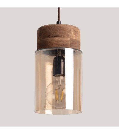 Suspension Bois et Verre Amber Dallas S - 119241 - vue 3