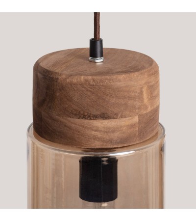 Suspension Bois et Verre Amber Dallas S - 119241 - vue 5