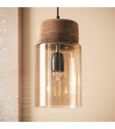 Suspension Bois et Verre Amber Dallas S - 119241 - vue 7
