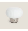 Lampe à Poser LED Métal et Verre Portable Extérieur avec Batterie USB Rechargeable Aluzna - 119291 - vue 2