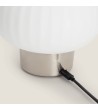 Lampe à Poser LED Métal et Verre Portable Extérieur avec Batterie USB Rechargeable Aluzna - 119291 - vue 6