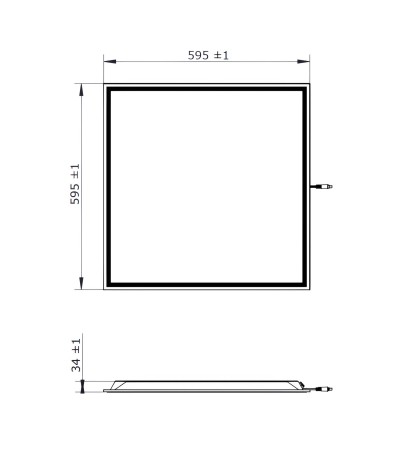 Panneau LED 60x60 cm 36W 4300 lm LIFUD - 119521 - vue 3
