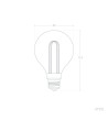Ampoule Filament LED E27 3,5W 110 lm G95 Gold - 119556 - vue 3