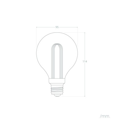 Ampoule Filament LED E27 3,5W 110 lm G95 Gold - 119556 - vue 4