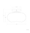 Plafonnier LED 9W Métal et Verre Keyla - 120566 - vue 3