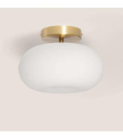 Plafonnier LED 9W Métal et Verre Keyla - 120566 - vue 4