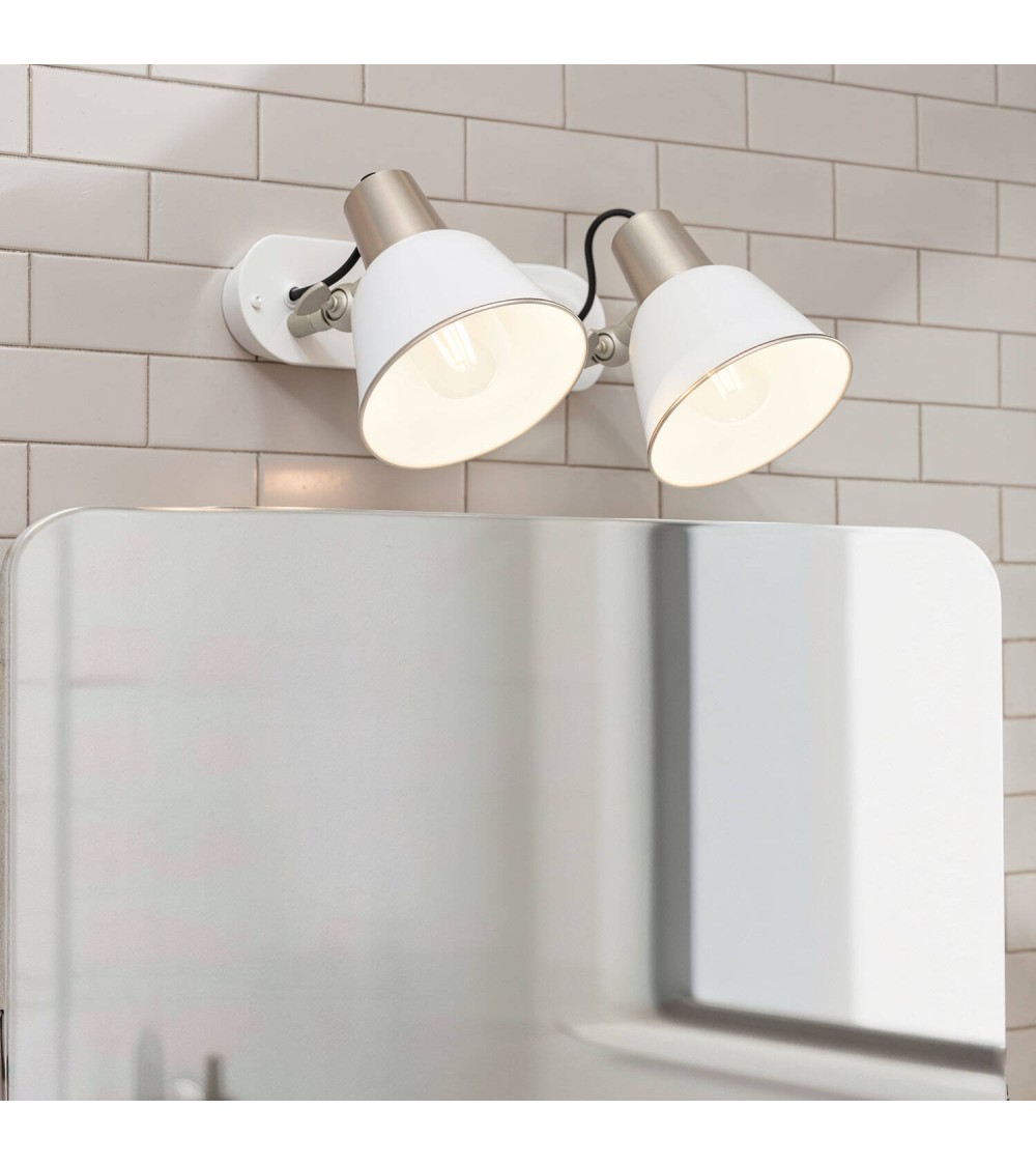 Lampe Murale Salle de Bain Métal 2 Spots Birzay - 120606 - vue 1