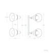 Lampe Murale Salle de Bain Métal 2 Spots Birzay - 120606 - vue 3
