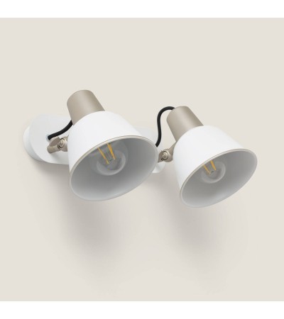 Lampe Murale Salle de Bain Métal 2 Spots Birzay - 120606 - vue 4
