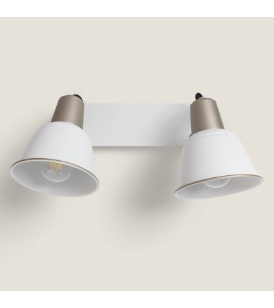Lampe Murale Salle de Bain Métal 2 Spots Birzay - 120606 - vue 5