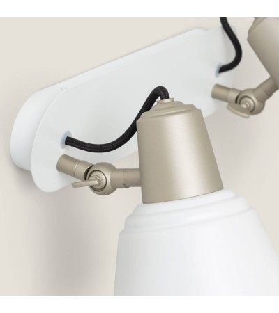 Lampe Murale Salle de Bain Métal 2 Spots Birzay - 120606 - vue 7
