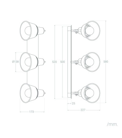 Lampe Murale Salle de Bain Métal 3 Spots Birzay - 120611 - vue 9