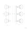 Lampe Murale Salle de Bain Métal 3 Spots Birzay - 120611 - vue 9