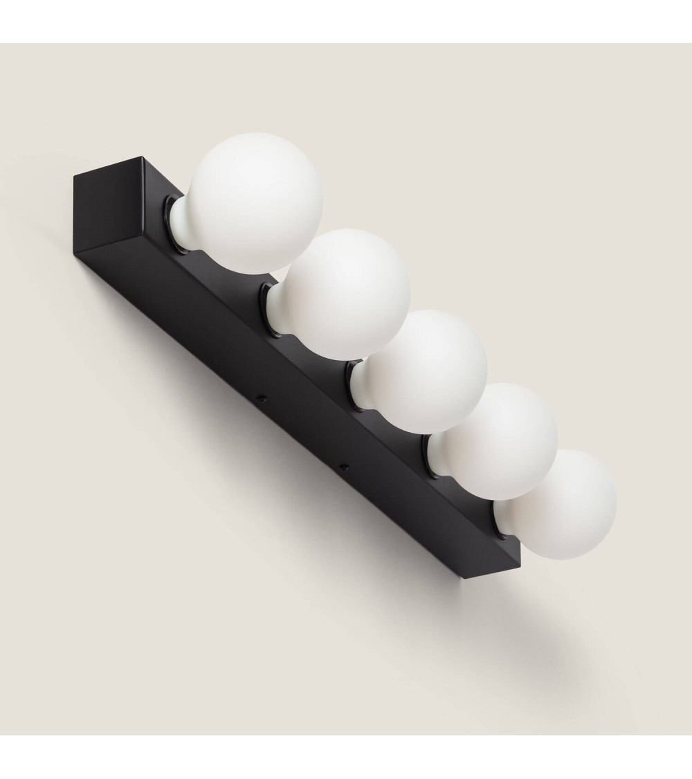 Lampe Murale Salle de Bain Métal 5 Spots Aizkra - 120616 - vue 1