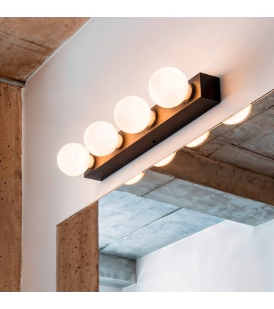 Lampe Murale Salle de Bain Métal 4 Spots Aizkra