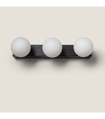 Lampe Murale Salle de Bain Métal 3 Spots Aizkra - 120626 - vue 7