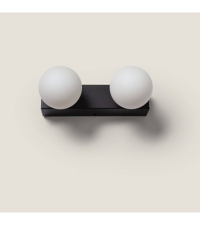 Lampe Murale Salle de Bain Métal 2 Spots Aizkra - 120631 - vue 7