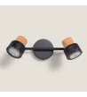 Lampe Murale Métal et Liège Deux Spots Liksy - 120671 - vue 4