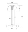 Lampe à Poser LED Portable pour Extérieur Métal avec Batterie Rechargeable Lendora - 120951 - vue 10