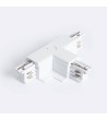 Connecteur “Right Side” Type T pour Rail Triphasé Borgia Encastré Aluminium - 123056 - vue 1
