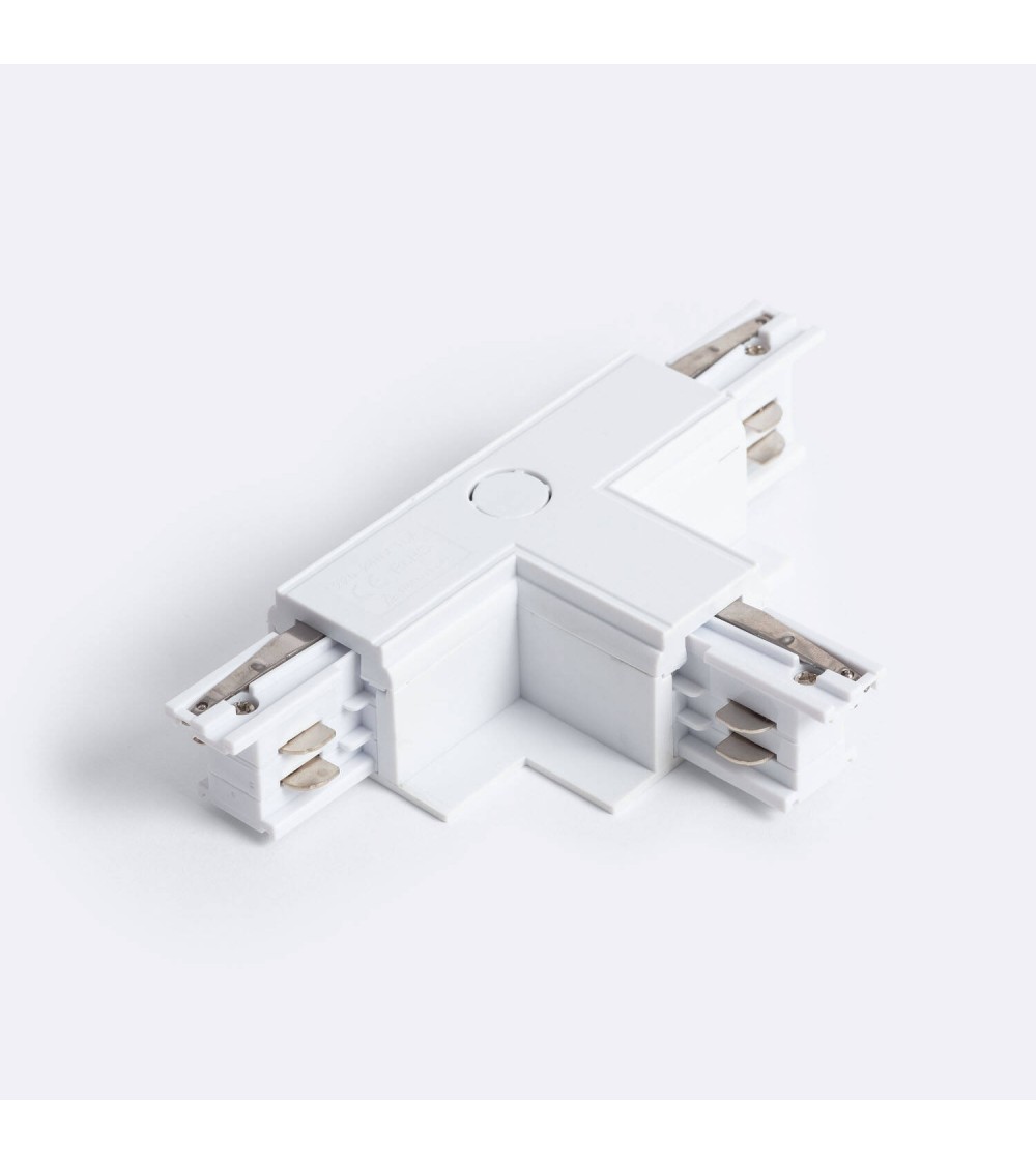 Connecteur 'Left Side' Type T pour Rail Triphasé Borgia Encastré Aluminium - 123071 - vue 1